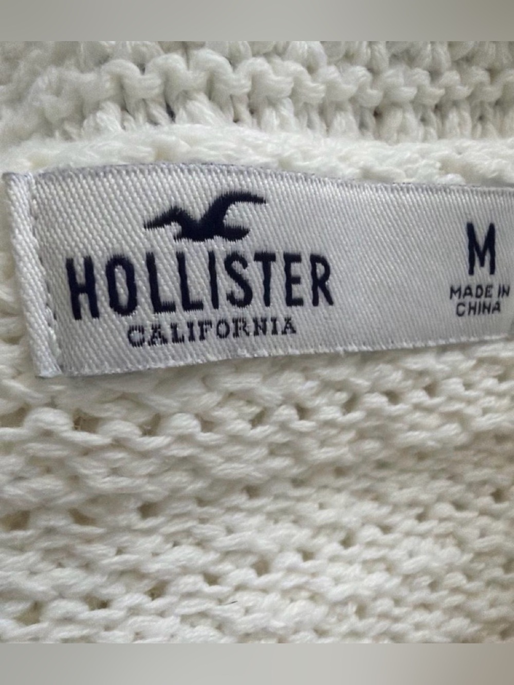 Hollister White Crochet-Trim Knit Crop Tank - Picture 8 of 8
